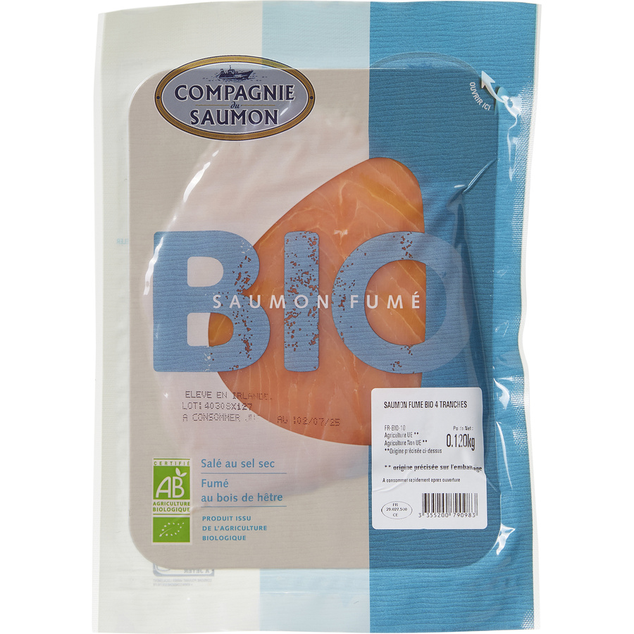 Compagnie du saumon Saumon fumé bio