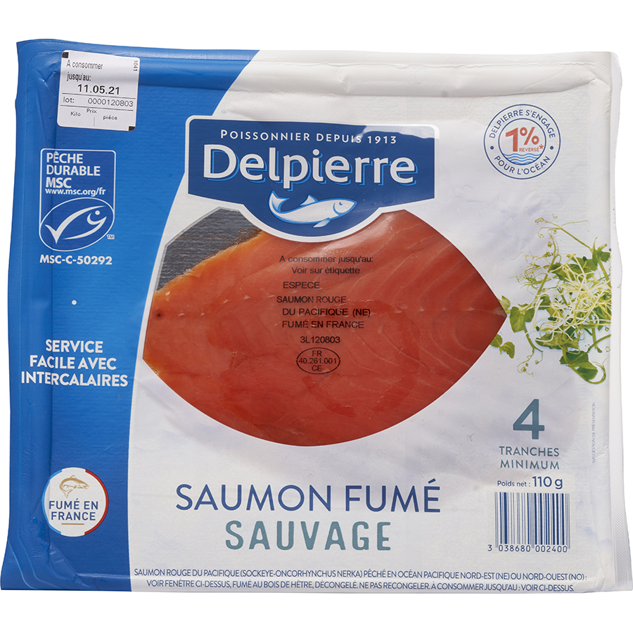 Delpierre Saumon fumé sauvage - 