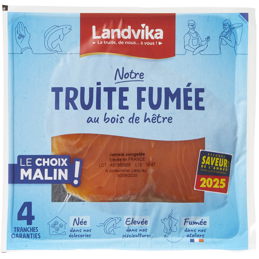 Landvika Notre truite fumée au bois de hêtre