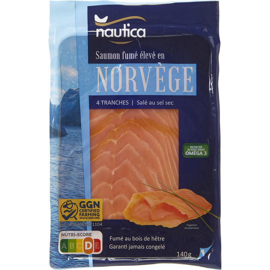 Nautica (Lidl) Saumon fumé élevé en Norvège