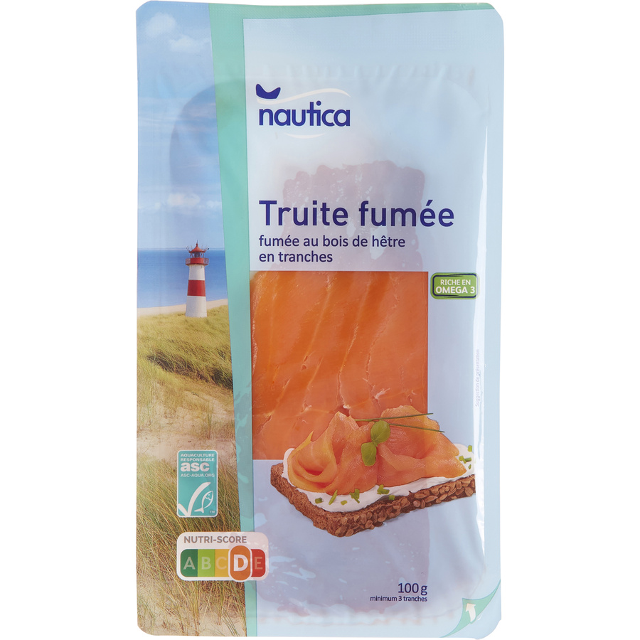 Nautica (Lidl) Truite fumée au bois de hêtre