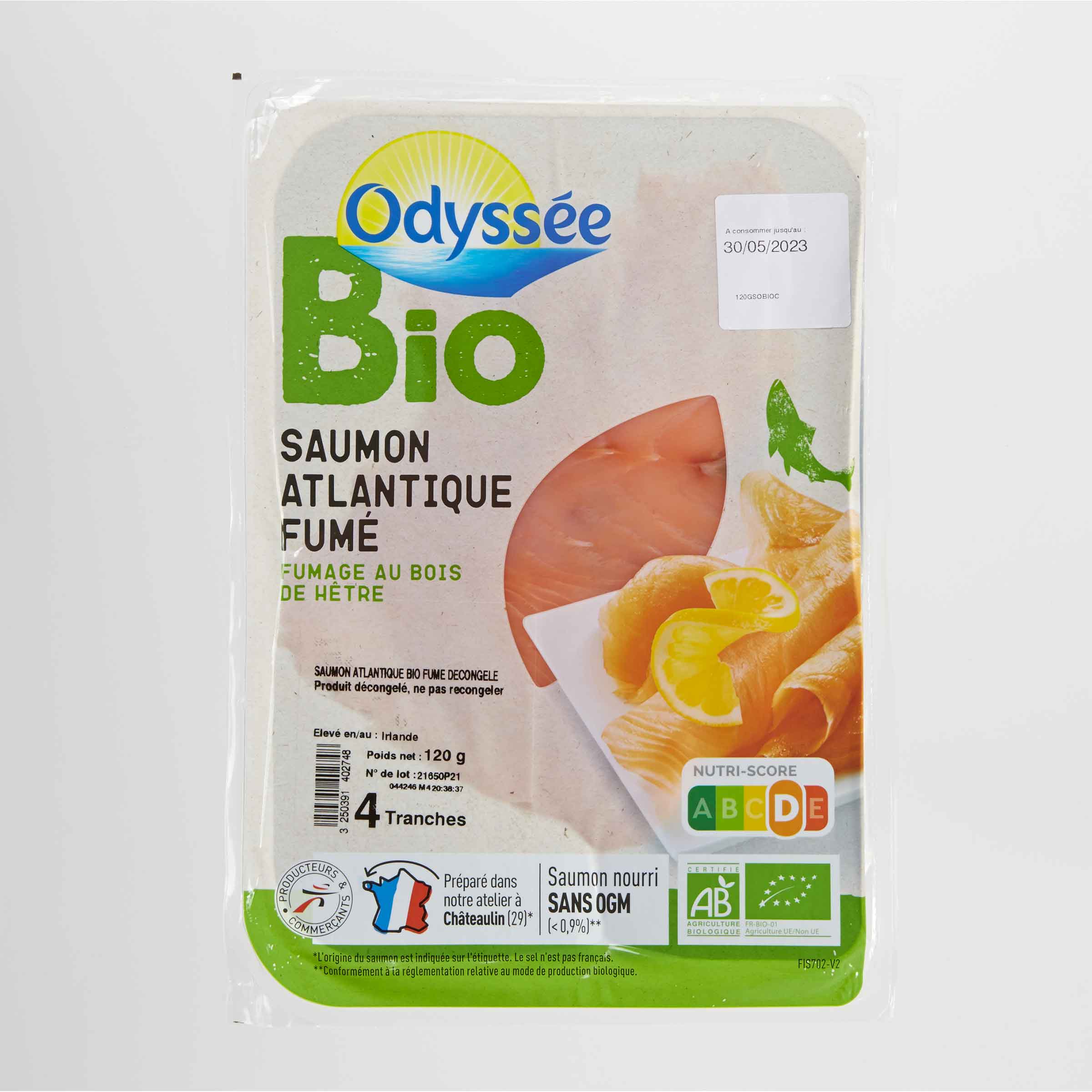 Odyssée (Intermarché) Saumon Atlantique fumé bio-