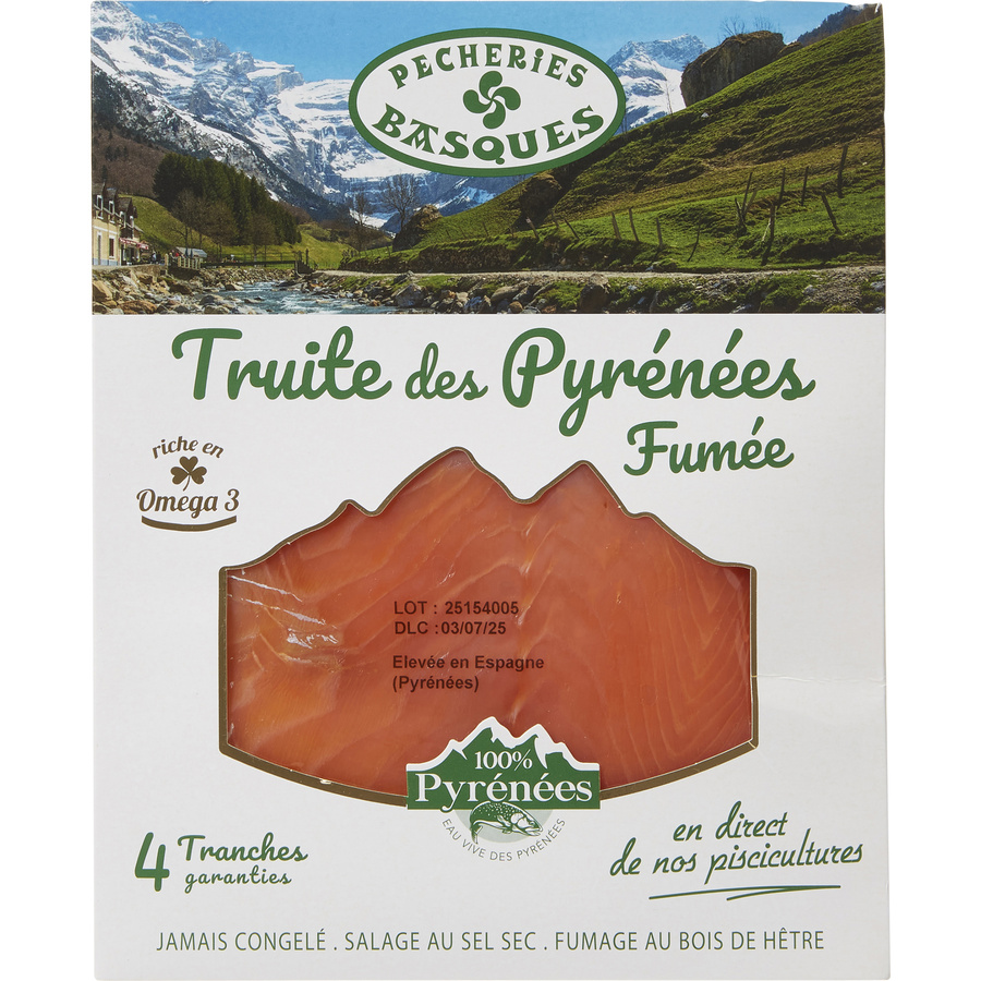Pêcheries basques Truite des Pyrénées fumée
