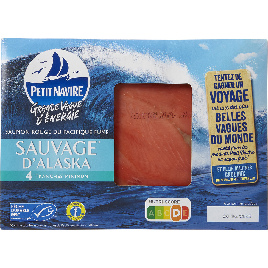 Petit Navire Saumon rouge du Pacifique fumé sauvage d'Alaska