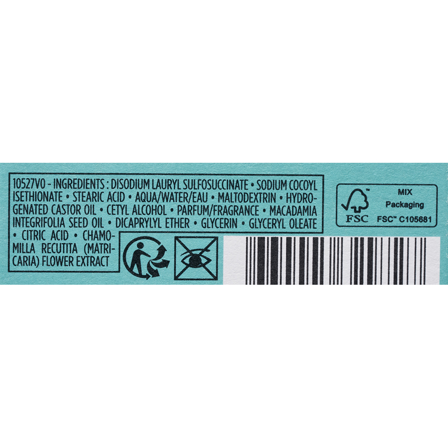 Yves Rocher Le shampooing solide douceur à la camomille bio - Liste des ingrédients