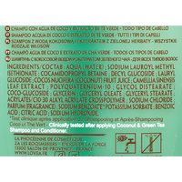 Lovea Shampoing coco & thé vert - Liste d'ingrédients