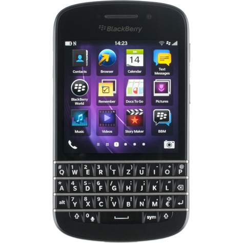 BlackBerry Q10 - Vue principale