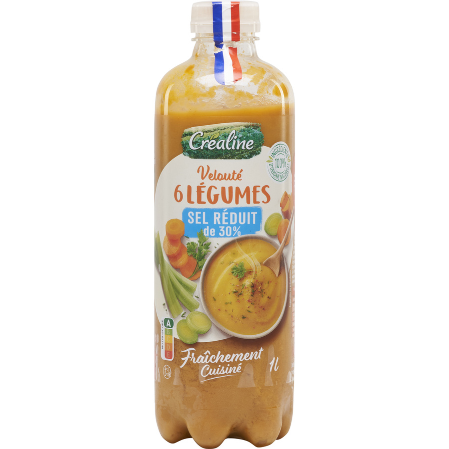 Créaline Velouté 6 légumes sel réduit de 30 %