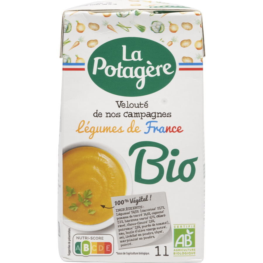 La Potagère Velouté de nos campagnes légumes de France bio