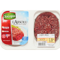Socopa Steaks hachés 5% MG, l’absolu façon bouchère