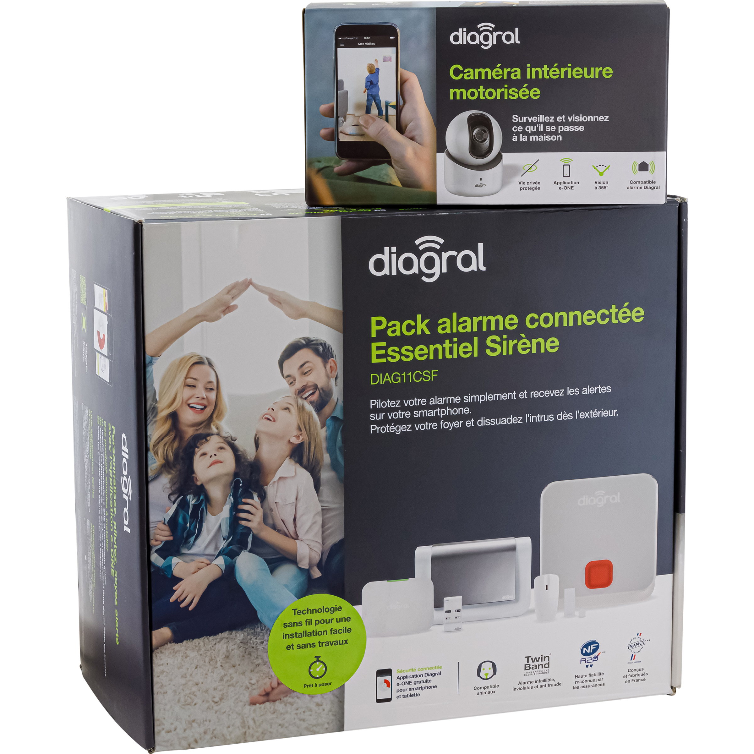 Diagral Pack alarme connectée Essentiel avec sirène DIAG57AAX