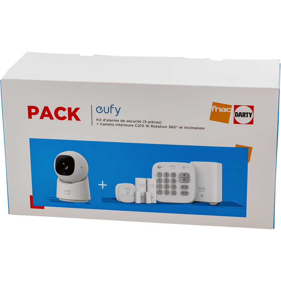 Eufy Kit d'alarme de sécurité 5 pièces + caméra intérieure C210 1K