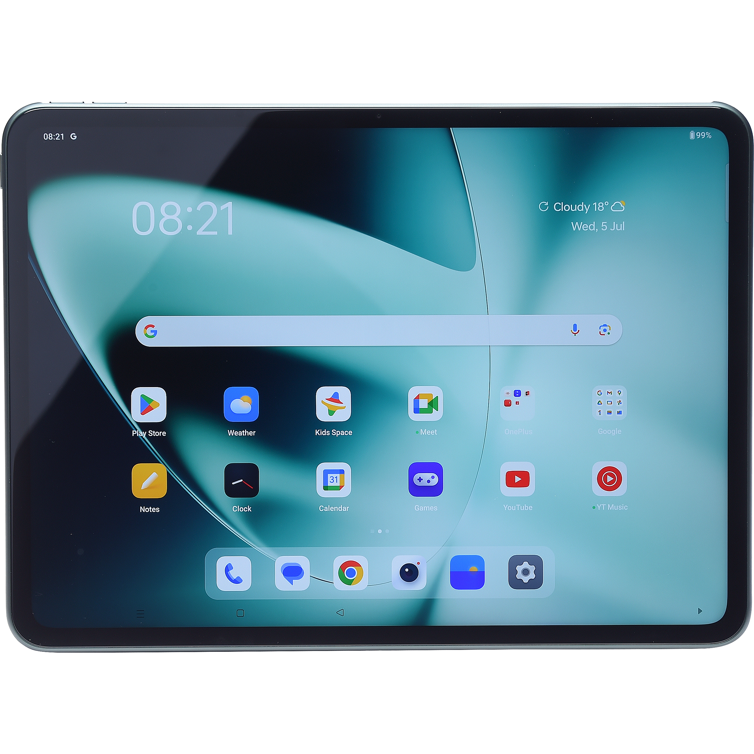 OnePlus Pad - Vue à l'horizontale