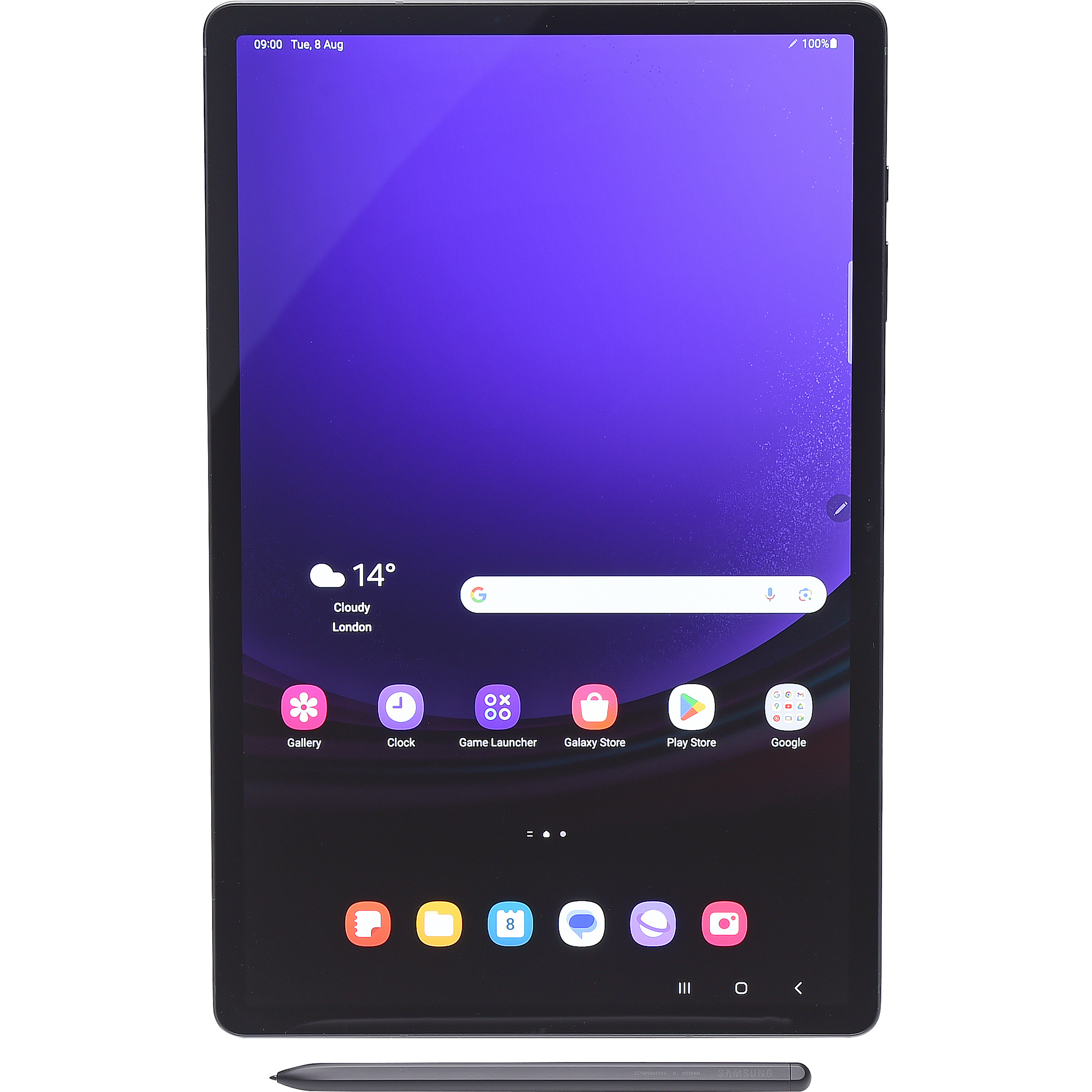 Samsung Galaxy Tab S9+ - Vue avec le stylet fourni