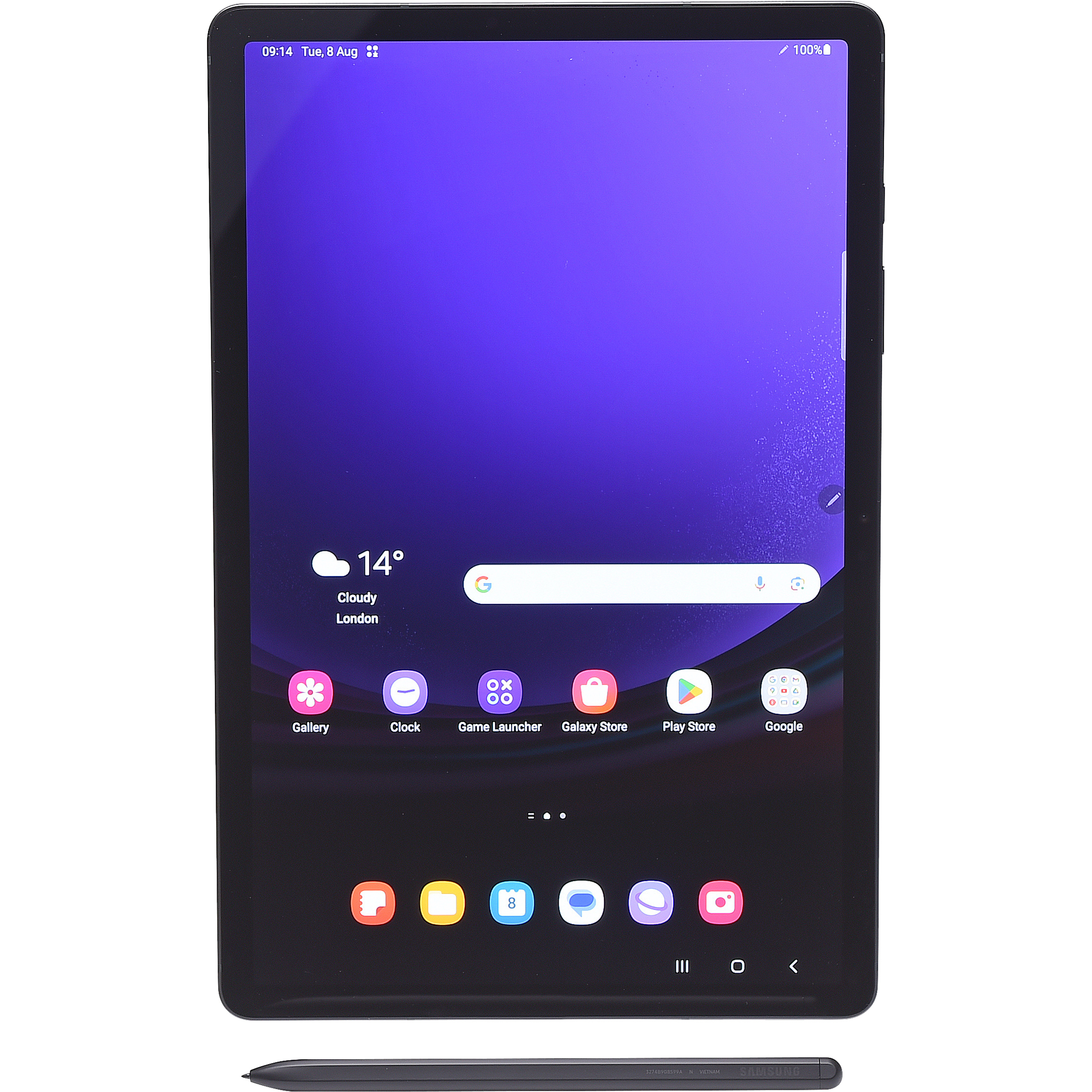 Samsung Galaxy Tab S9 - Vue avec le stylet fourni
