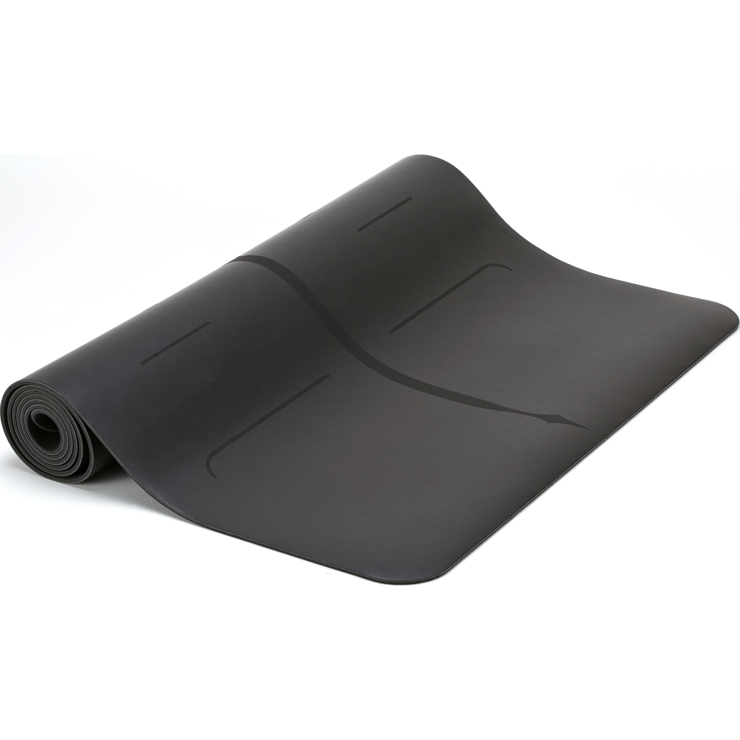Liforme Tapis de yoga antidérapant avec système d’alignement gris