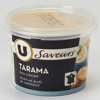U saveurs Tarama sans colorant, riche en œufs de cabillaud