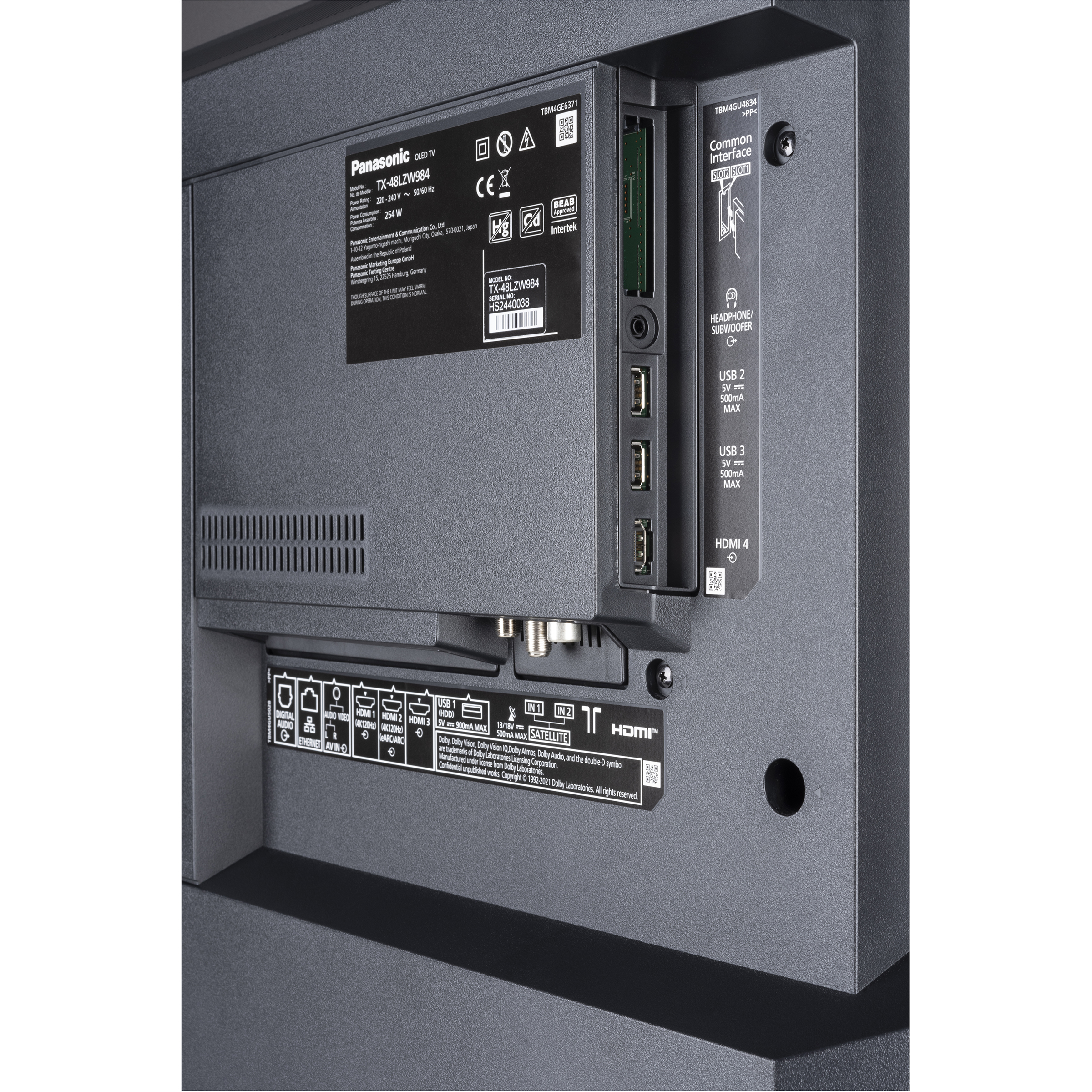 Panasonic TX-48LZ980E - Connectique