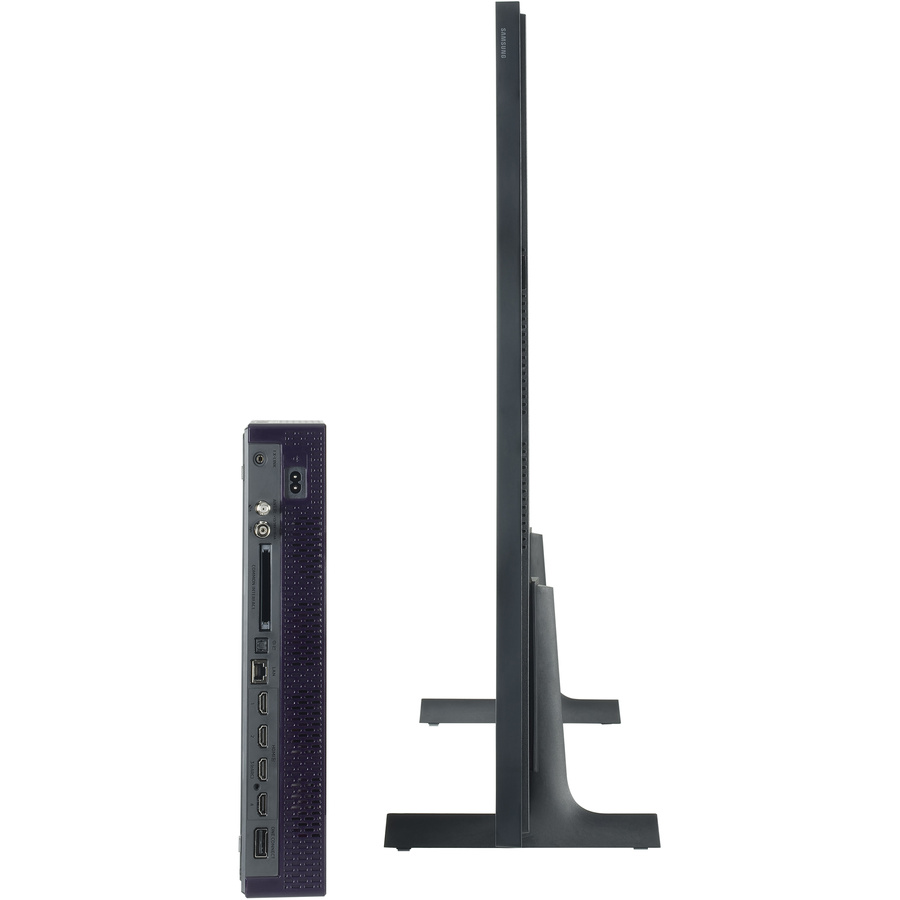 Samsung TQ50LS03F - Vue de côté et boîtier de connexion