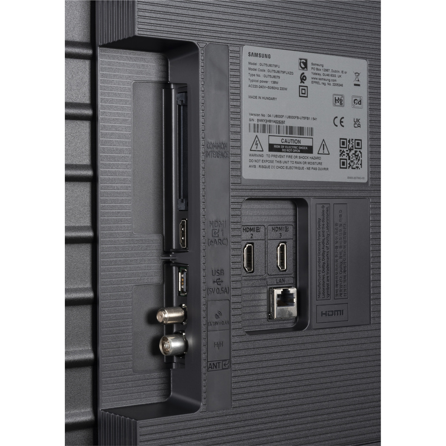 Samsung TU75U8075F - Connectique