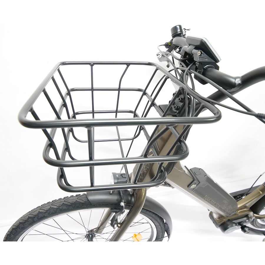 Nakamura E-City 150 - Un solide panier amovible est fourni avec le vélo.